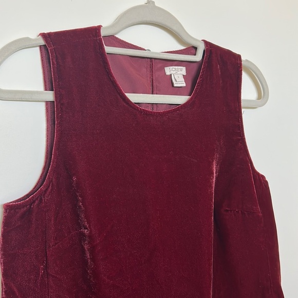 J Crew Factory Drapey Velvet Peplum Tank Top - Picture 3 of 6